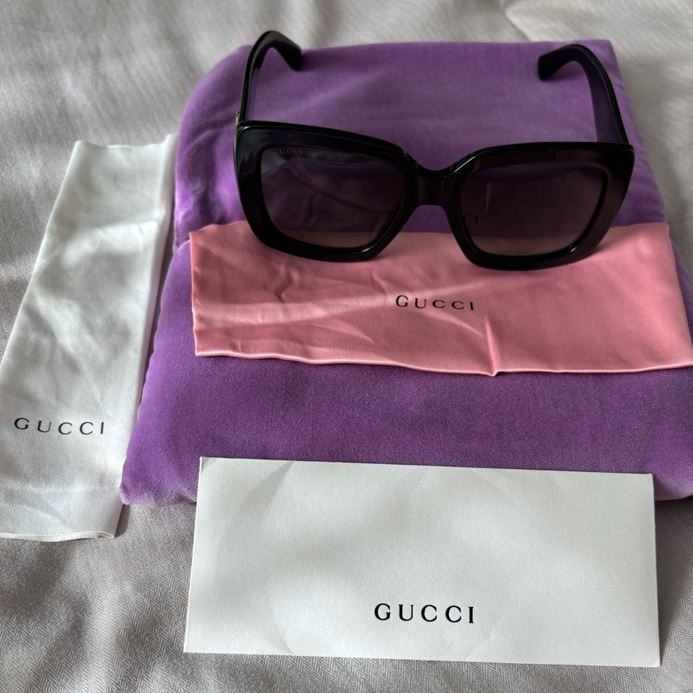 Gucci Dark Sunglasses with Black Frame